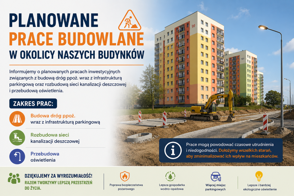 Informacja o planowanej inwestycji przy ul. Hlonda 99,101,103