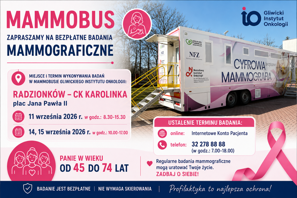 Mammobus – free digital mammography for women in Bytom
